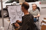 © Malcolm Walker  <em>Cartoonist at work (subject at leisure)</em>
