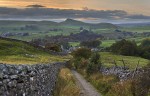 © John Bentley  <em>Autumn sunset over Stainforth</em>