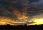 © Malcolm Walker  <em>Setting sun in Long Preston</em>