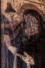 © Rodney Dinnen  <em>iconoclast St Anthony with halo and gouged face</em>