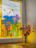 &copy; Sue Best&nbsp;&nbsp;<em>Stained Glass Window And Wild Flowers</em>